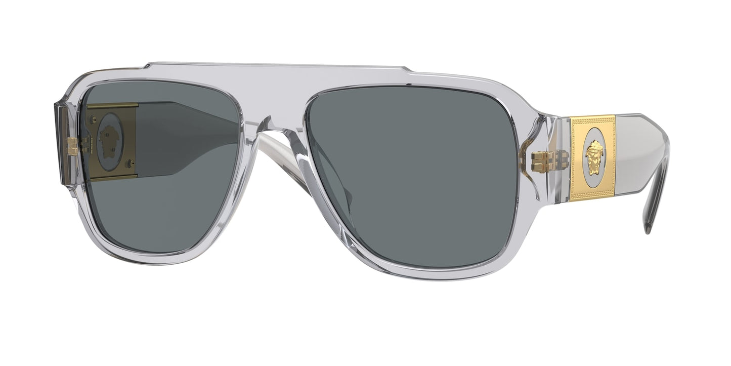 Versace VE4436U Transparent Grey Aviator Sunglasses