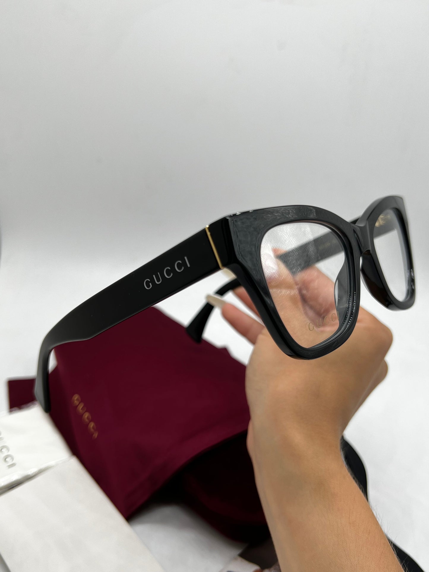 Gucci GG1133O Cat Eye Frames in Black White