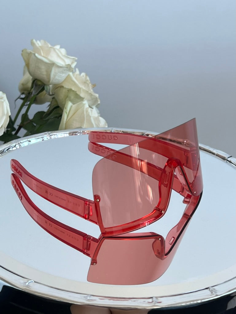 Gucci GG1631S Red Shield Sunglasses