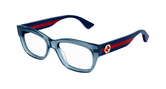 Gucci GG0278O Clear Blue Striped Leg Frames