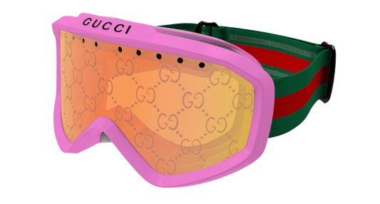 Gucci GG1210S Pink Yellow Mirrored Ski Mask Goggles