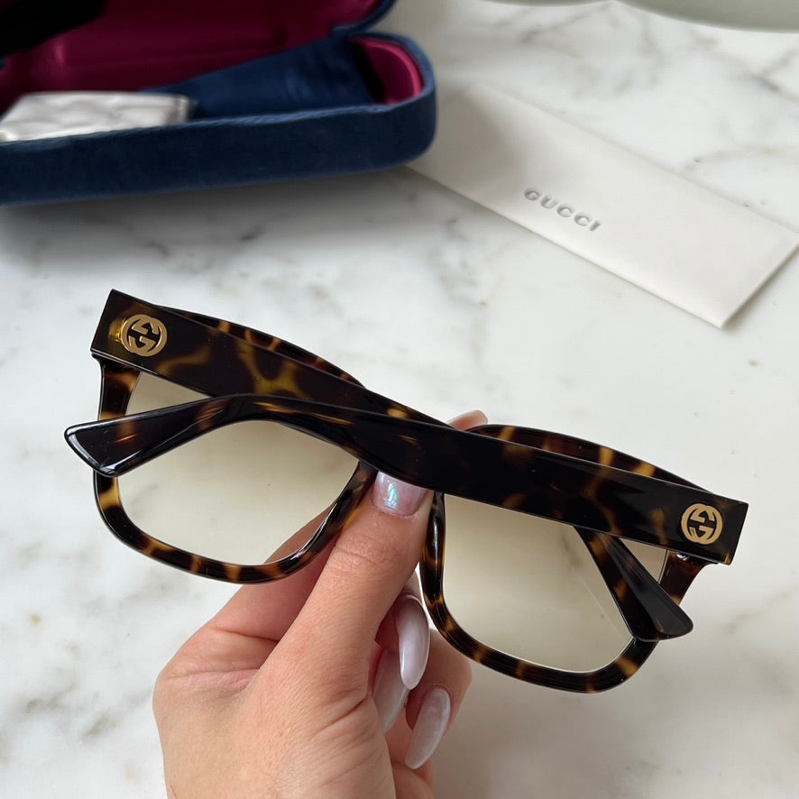 Gucci GG1338SK Thick Rim Sunglasses in Brown