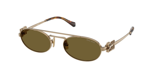 Miu Miu MU54ZS Sunglasses in Gold Brown