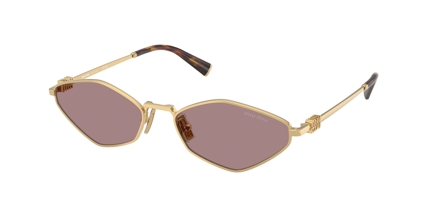 Miu Miu MU56ZS Sunglasses in Gold Light Purple