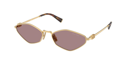 Miu Miu MU56ZS Sunglasses in Gold Light Purple