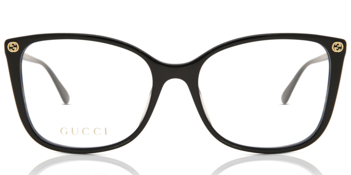 Gucci GG0026O Black Squared Cat Eye Eyeglasses Frames