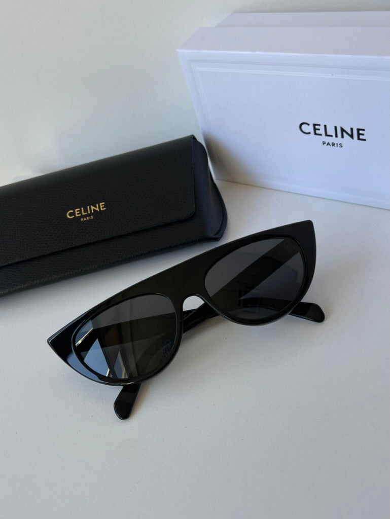 Celine CL40228I Bold Black Cat Eye Sunglasses
