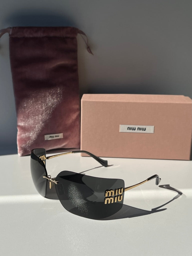Miu Miu MU54YS Sunglasses in Dark Grey