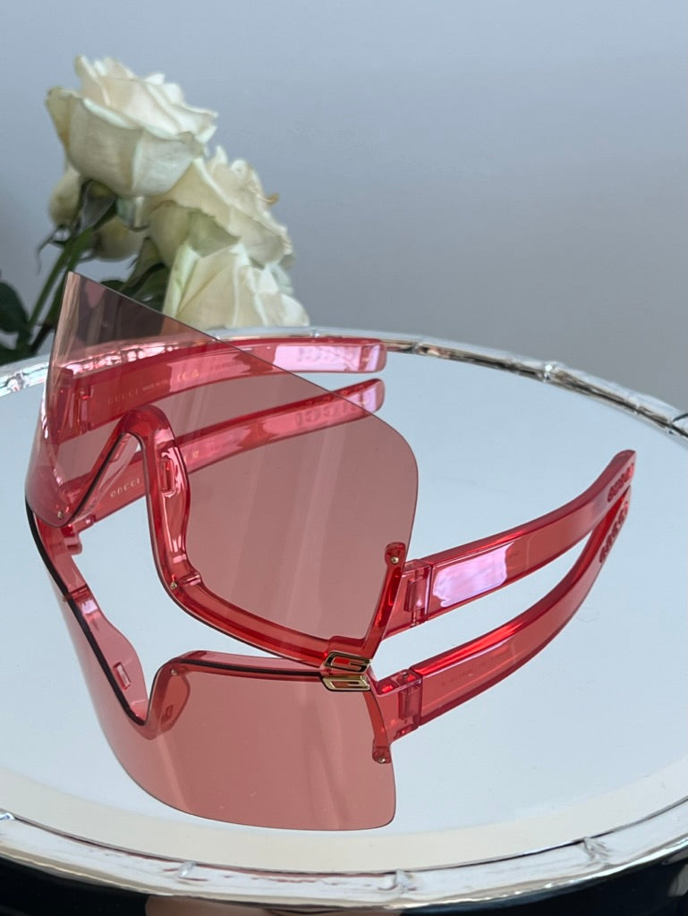 Gucci GG1631S Red Shield Sunglasses