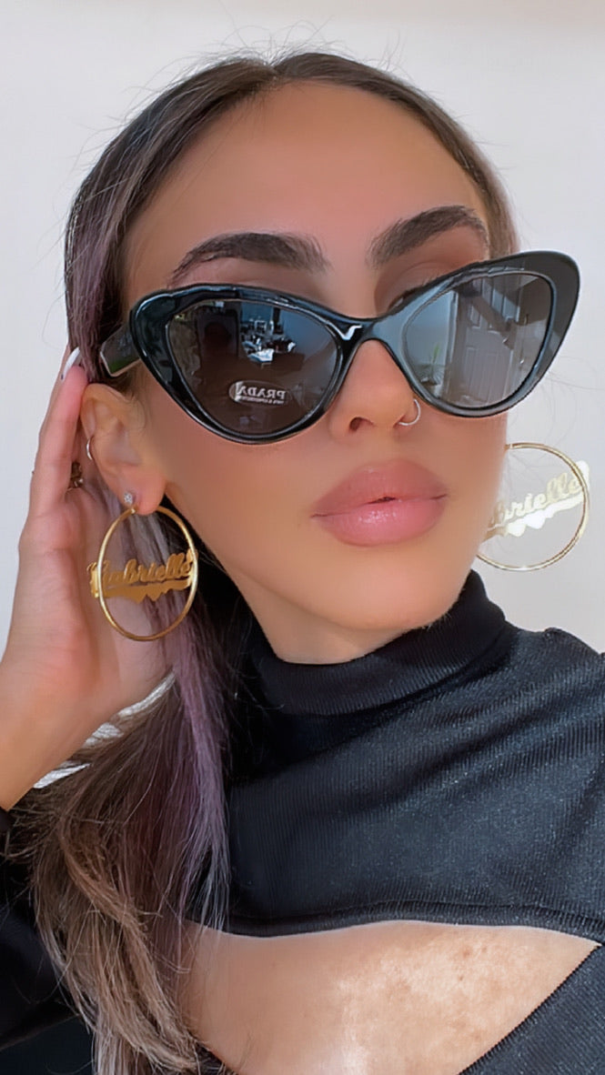 Prada PR13YS Cat Eye Sunglasses in Black