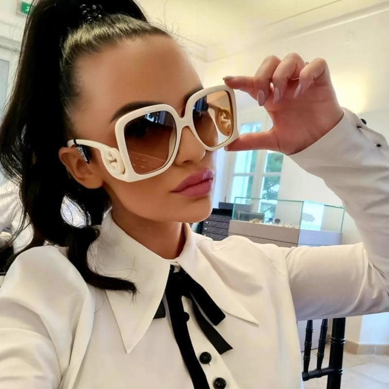 Gucci GG1326S Oversized Square Sunglasses in Ivory