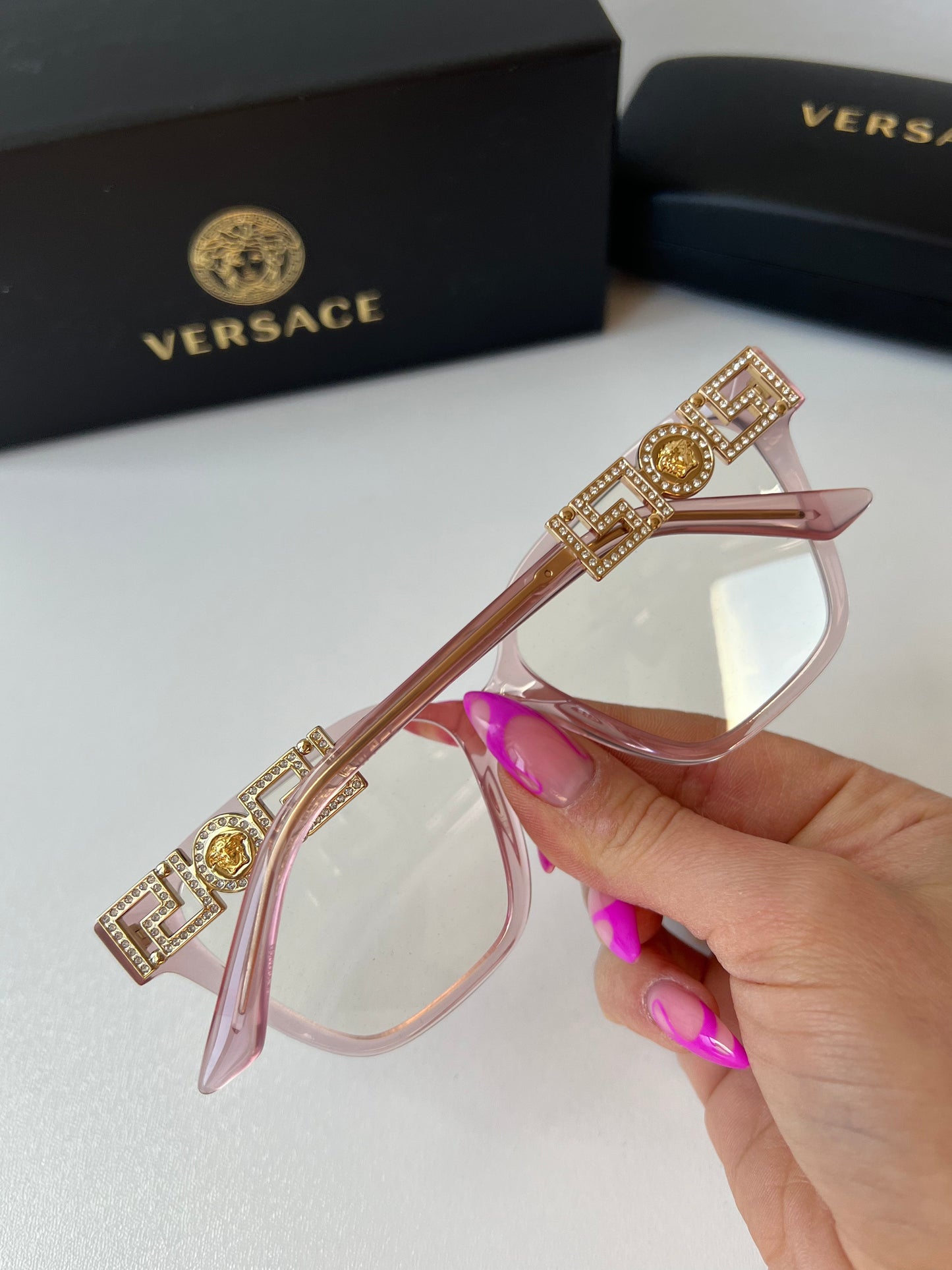 Versace VE3358-B Pink Crystal Frames