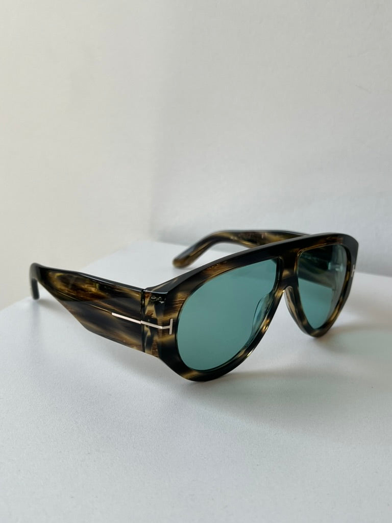 Tom Ford Bronson FT1044 Aviator Sunglasses in Havana Blue