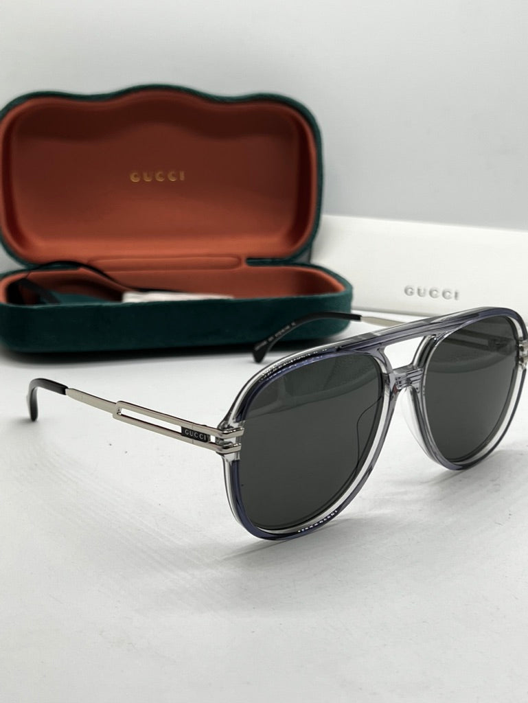 Gucci GG1104S Grey Aviator Sunglasses