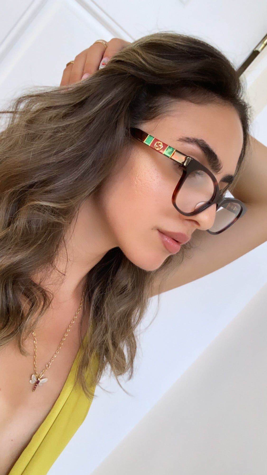 Gucci GG0600O Havana Brown Cat Eye Eyeglasses Frames