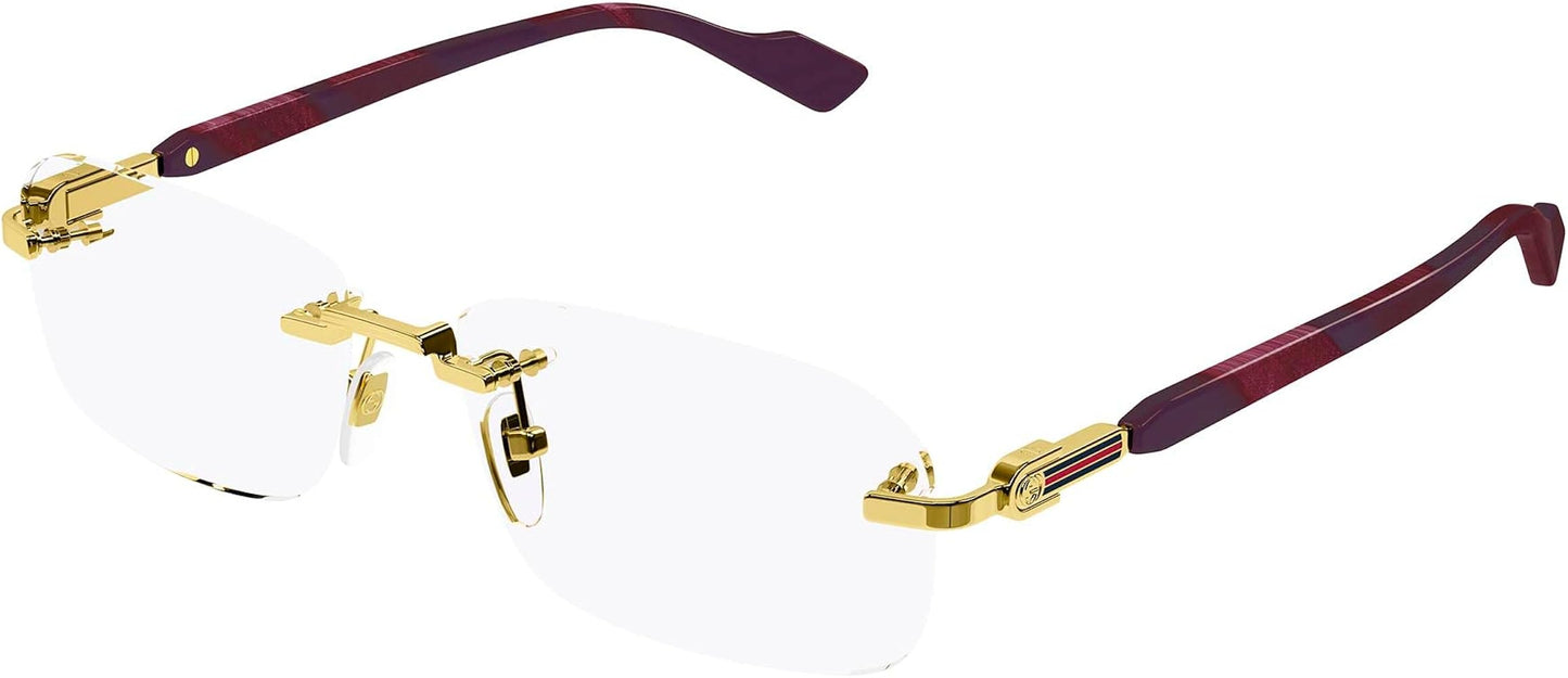 Gucci GG1221O Burgundy Rimless Frames