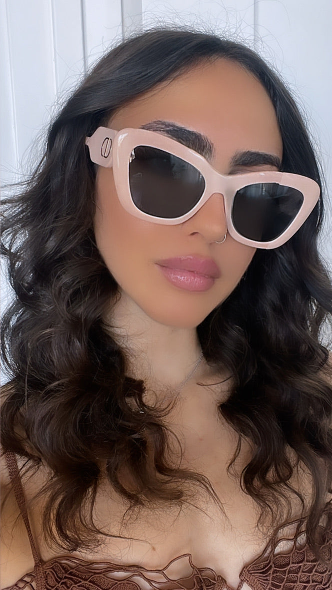 Dior Bobby B1U Cat Eye Sunglasses in Nude Beige