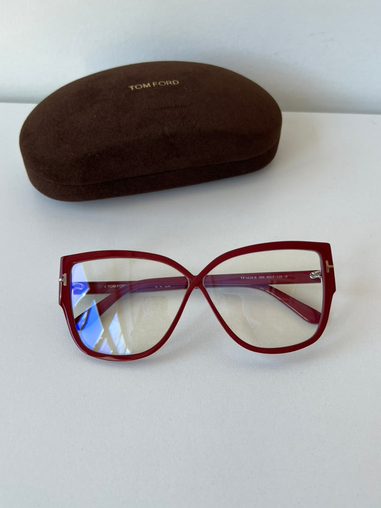 Tom Ford FT5828-B Burgundy Bluelight Frames
