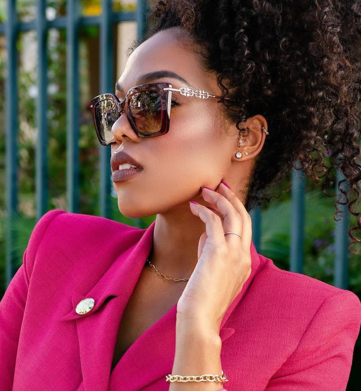 Salvatore Ferragamo SF1041S Brown Chain Sunglasses