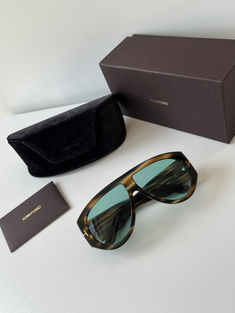 Tom Ford Bronson FT1044 Aviator Sunglasses in Havana Blue