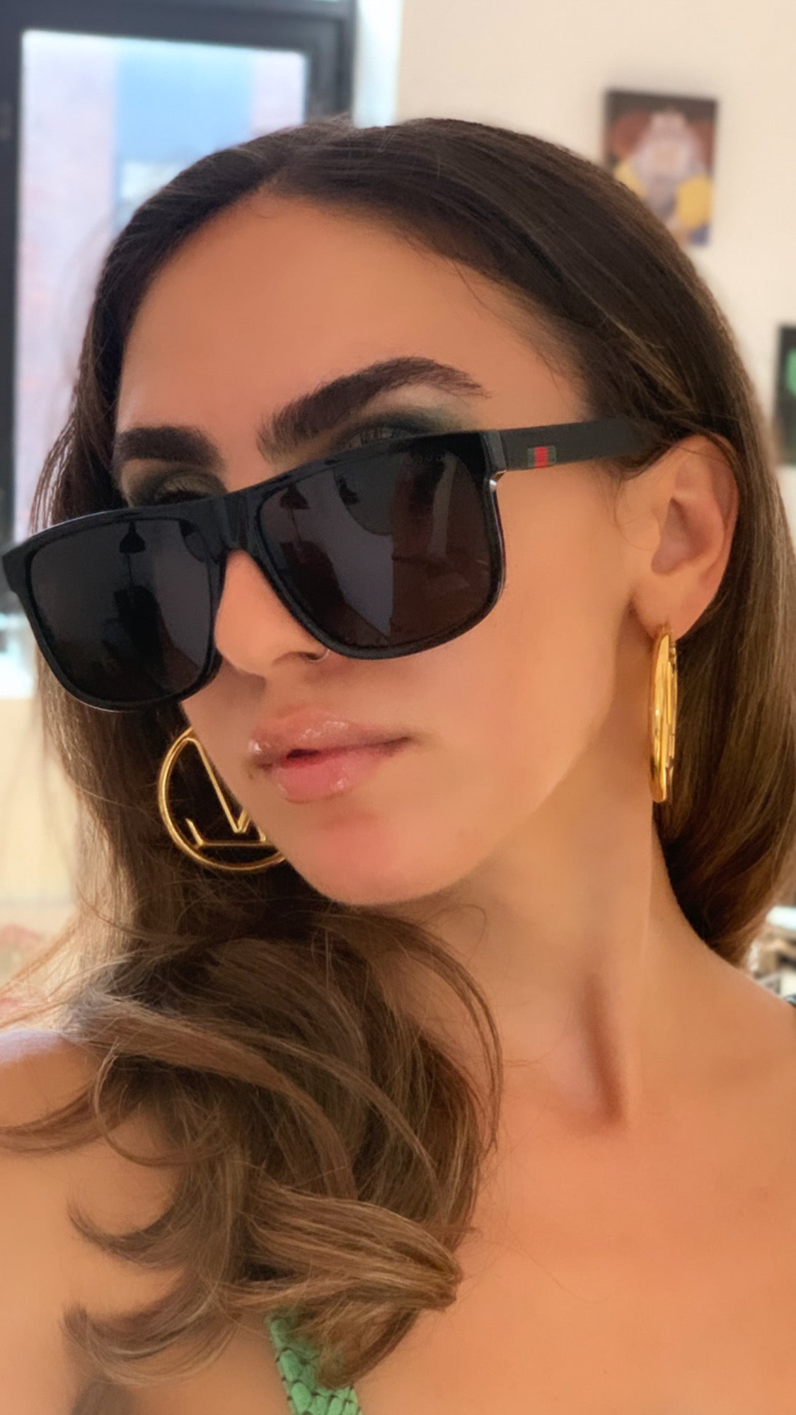 Gucci GG0010S Black Unisex Square Sunglasses