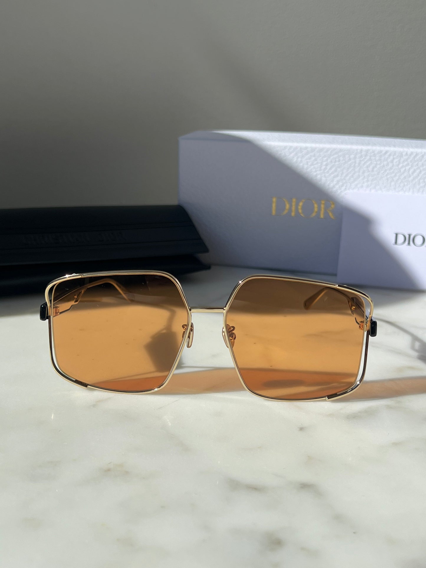 Dior ArchiDior Oversized Sunglasses in Gold Orange