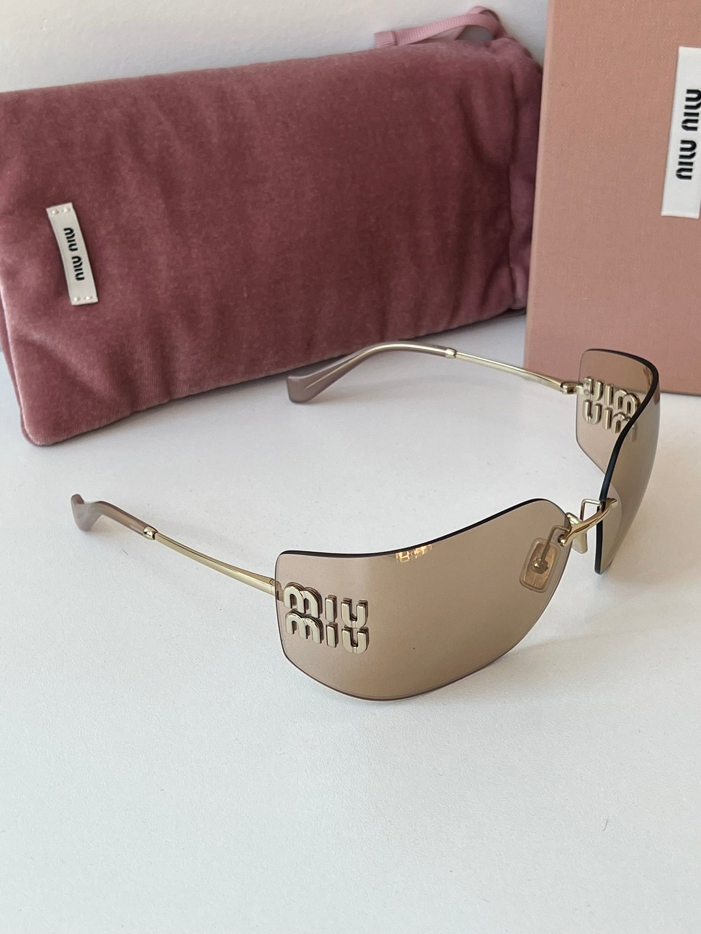 Miu Miu MU54YS Sunglasses in Pink Mirror
