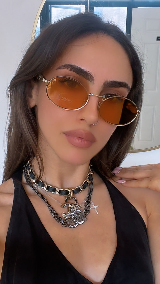 Prada PR65ZS Sunglasses in Orange Lens