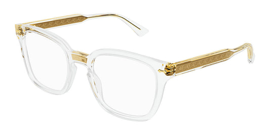 Gucci GG0184O Clear Gold Square Frames