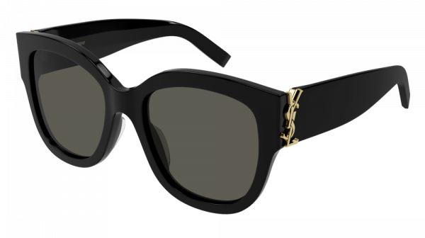Saint Laurent SLM95/F Thick Rim Cat Eye Sunglasses in Black Gold