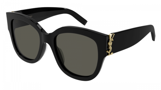 Saint Laurent SLM95/F Thick Rim Cat Eye Sunglasses in Black Gold