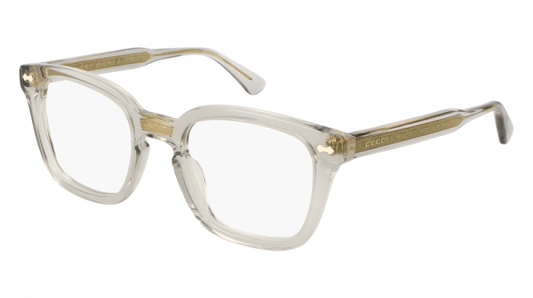 Gucci GG0184O Grey Clear Square Frames