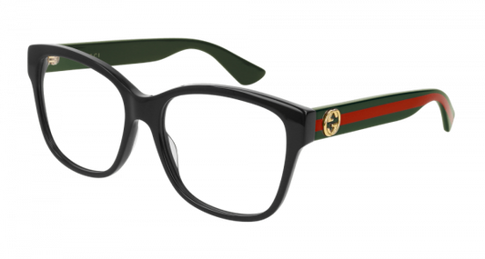 Gucci GG0038ON Black Striped Leg Eyeglasses Frames