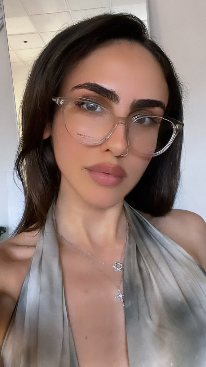 Saint Laurent SL589 Eyeglasses Frames in Clear