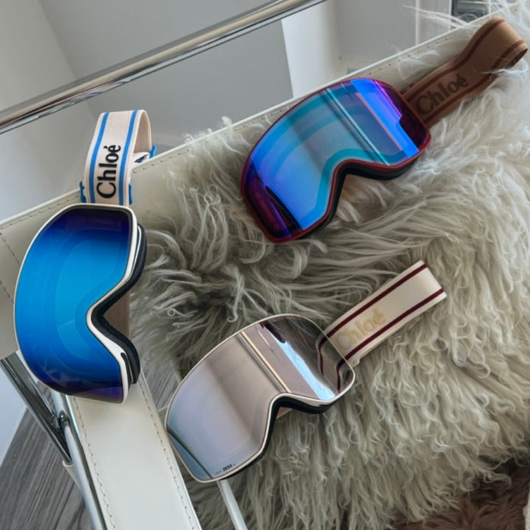 Chloe CH0072S Ski Mask in Orange Purple Lens