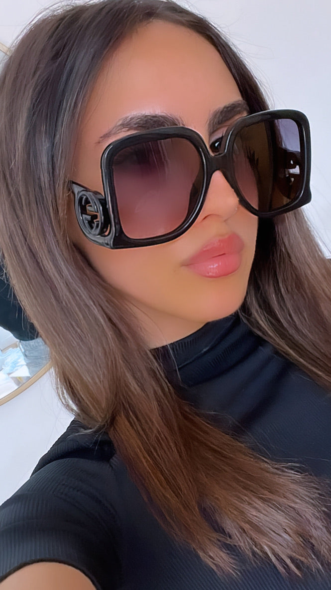 Gucci GG1326S Oversized Square Sunglasses in Black