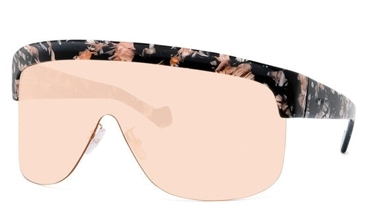 Loewe LW40034U Oversized Mask Sunglasses in Havana