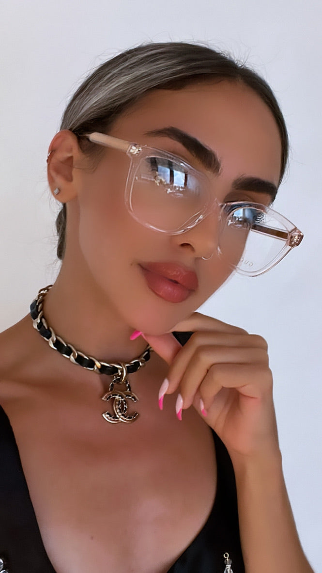 Gucci GG0566ON Clear Pink Eyeglasses Frames