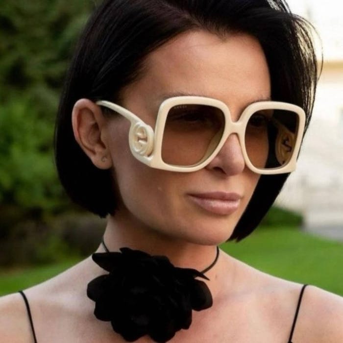 Gucci GG1326S Oversized Square Sunglasses in Ivory