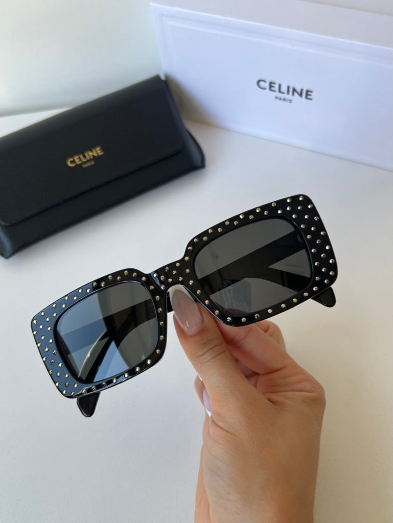 Celine CL4213IS Black Crystal Studded Sunglasses