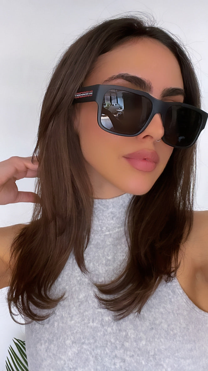 Burberry BE4358 Knight Sunglasses in Black Polarized