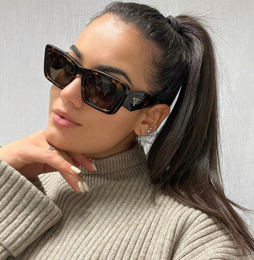 Prada PR08YS Cat Eye Sunglasses in Brown