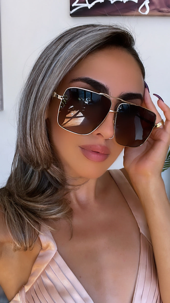 Gucci GG1087S Navigator Oversized Pilot Sunglasses