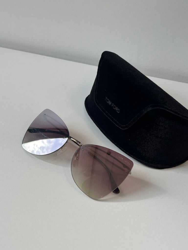 Tom Ford Presley FT0716 Rimess Butterfly Sunglasses in Violet