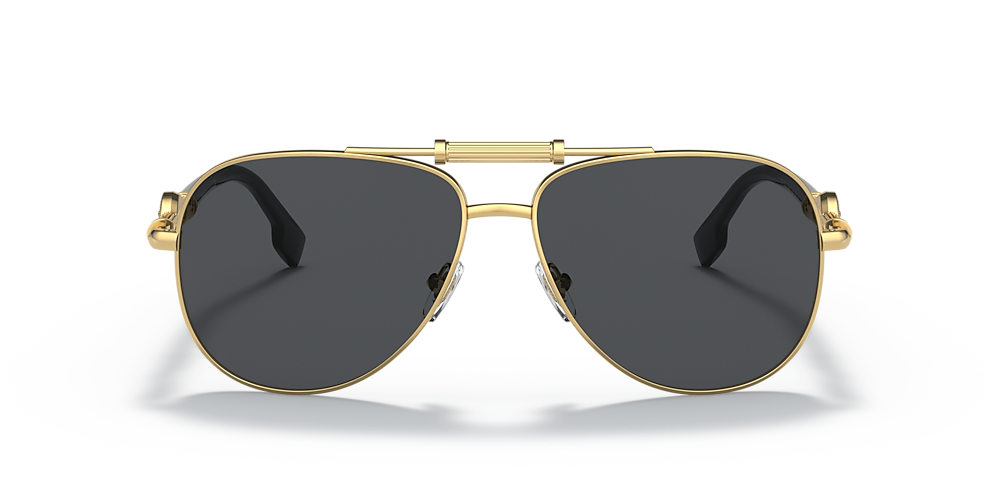 Versace VE2236 Medusa Aviator Sunglasses in Gold Dark Grey