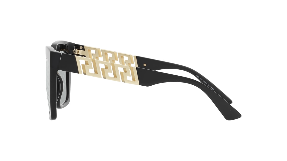 Versace VE4418 Black Gold Square Sunglasses