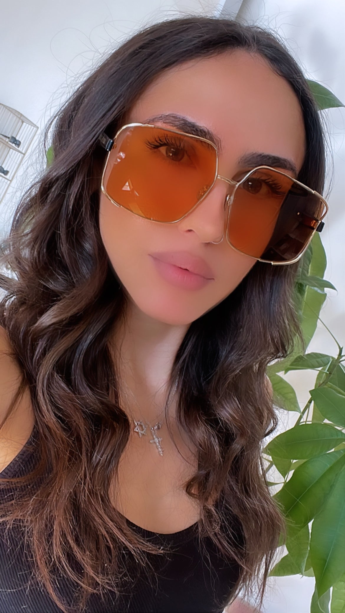 Dior ArchiDior Oversized Sunglasses in Gold Orange