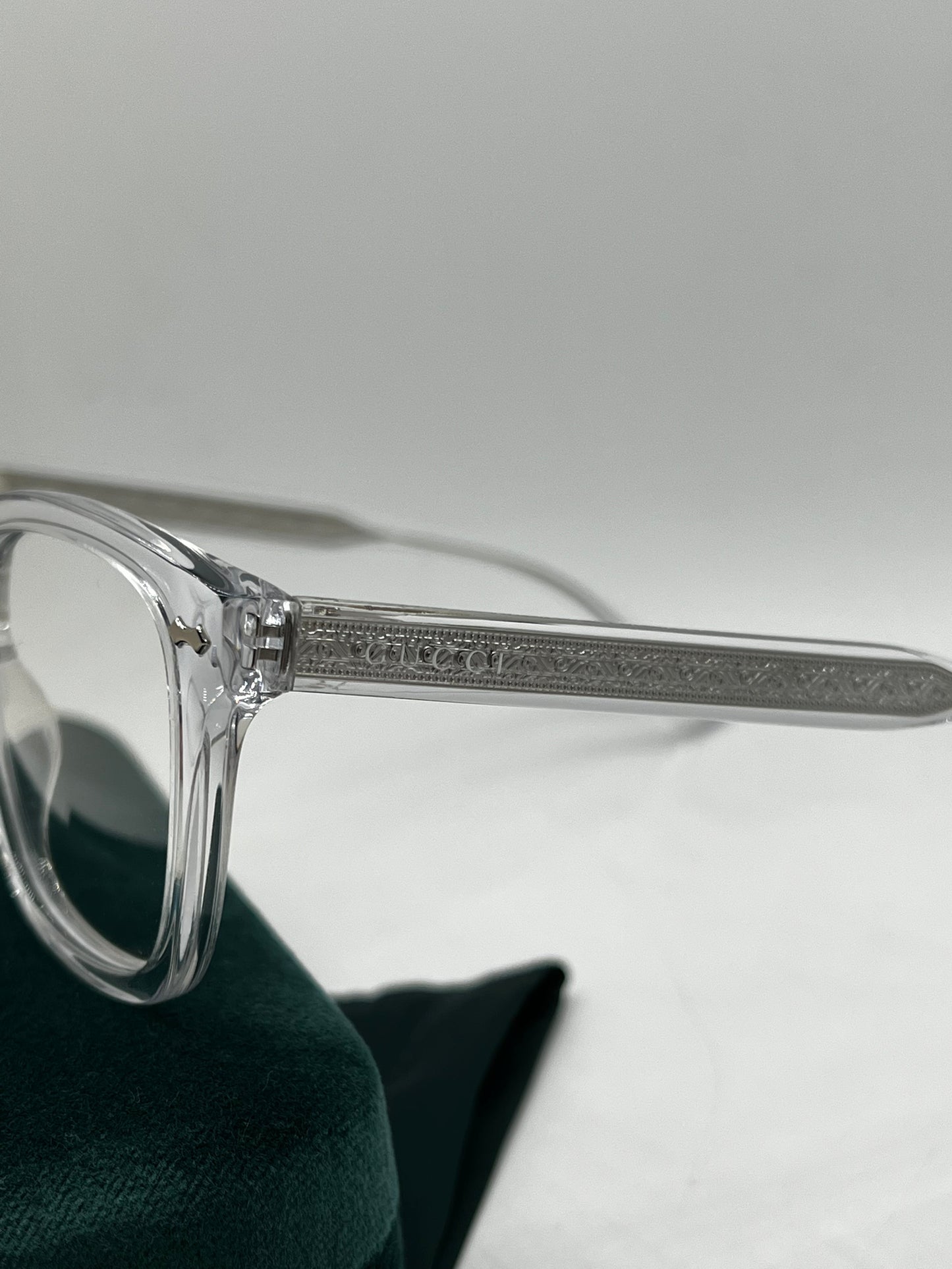Gucci GG0184O Clear Silver Square Frames