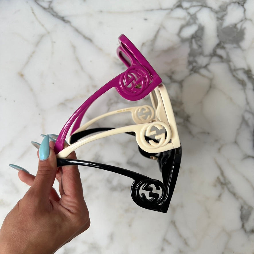 Gucci GG1326S Oversized Square Sunglasses in Fuchsia