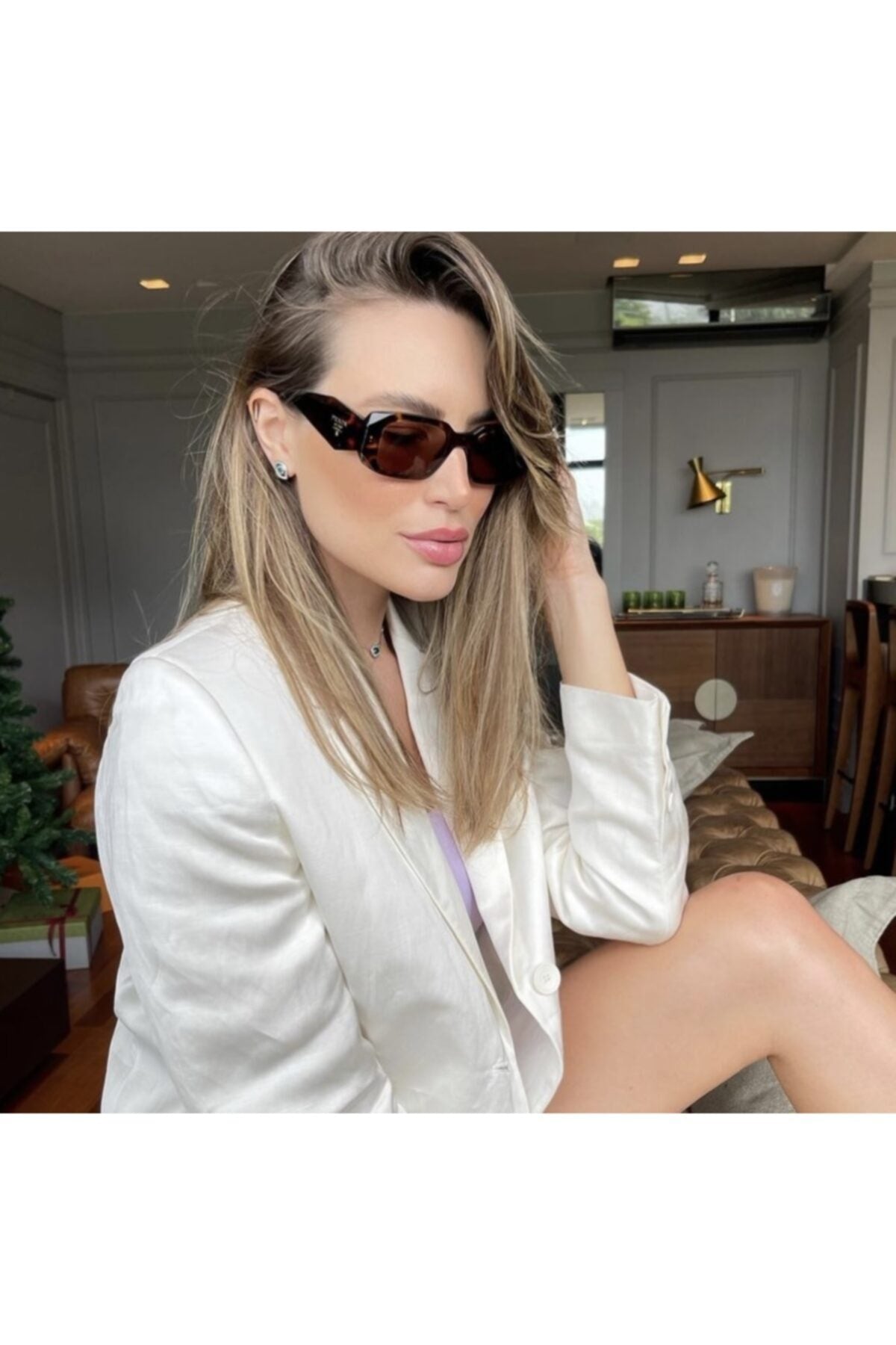 Prada PR17WS Sunglasses in Brown